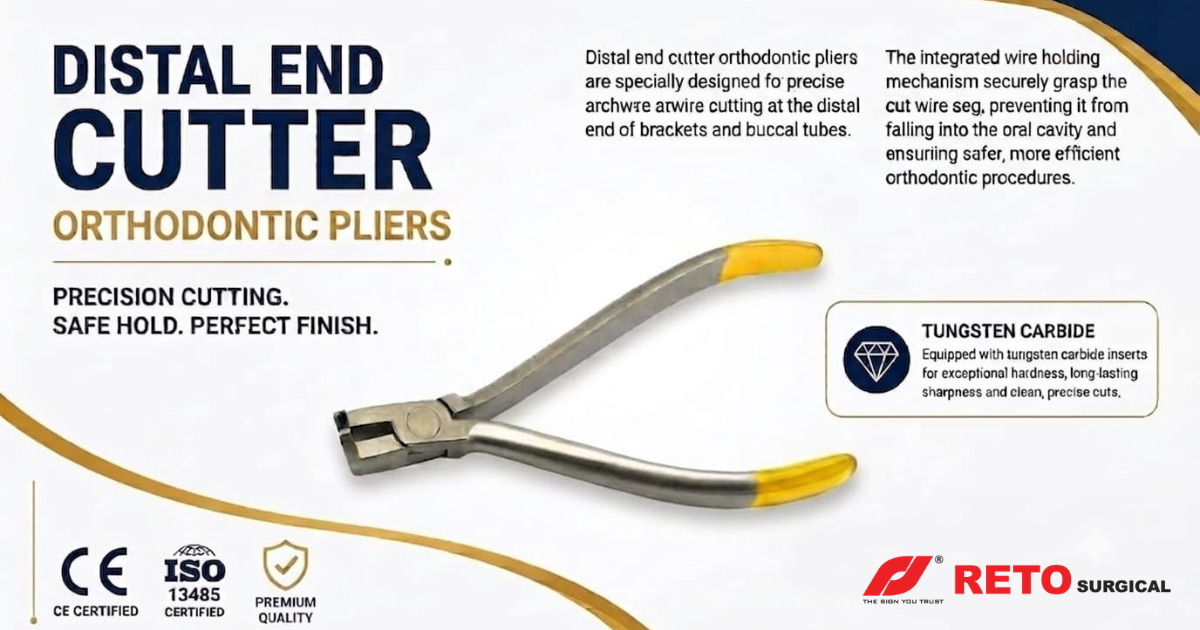 Distal End Cutter Orthodontic Pliers | Flush Cut & Hold Wire Cutters