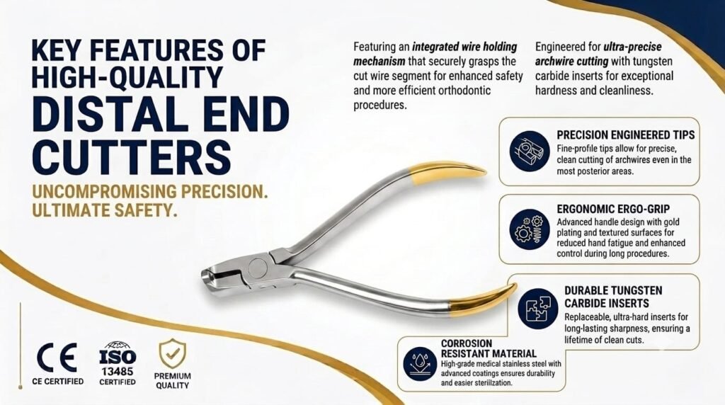 Key feature of distal end cutter