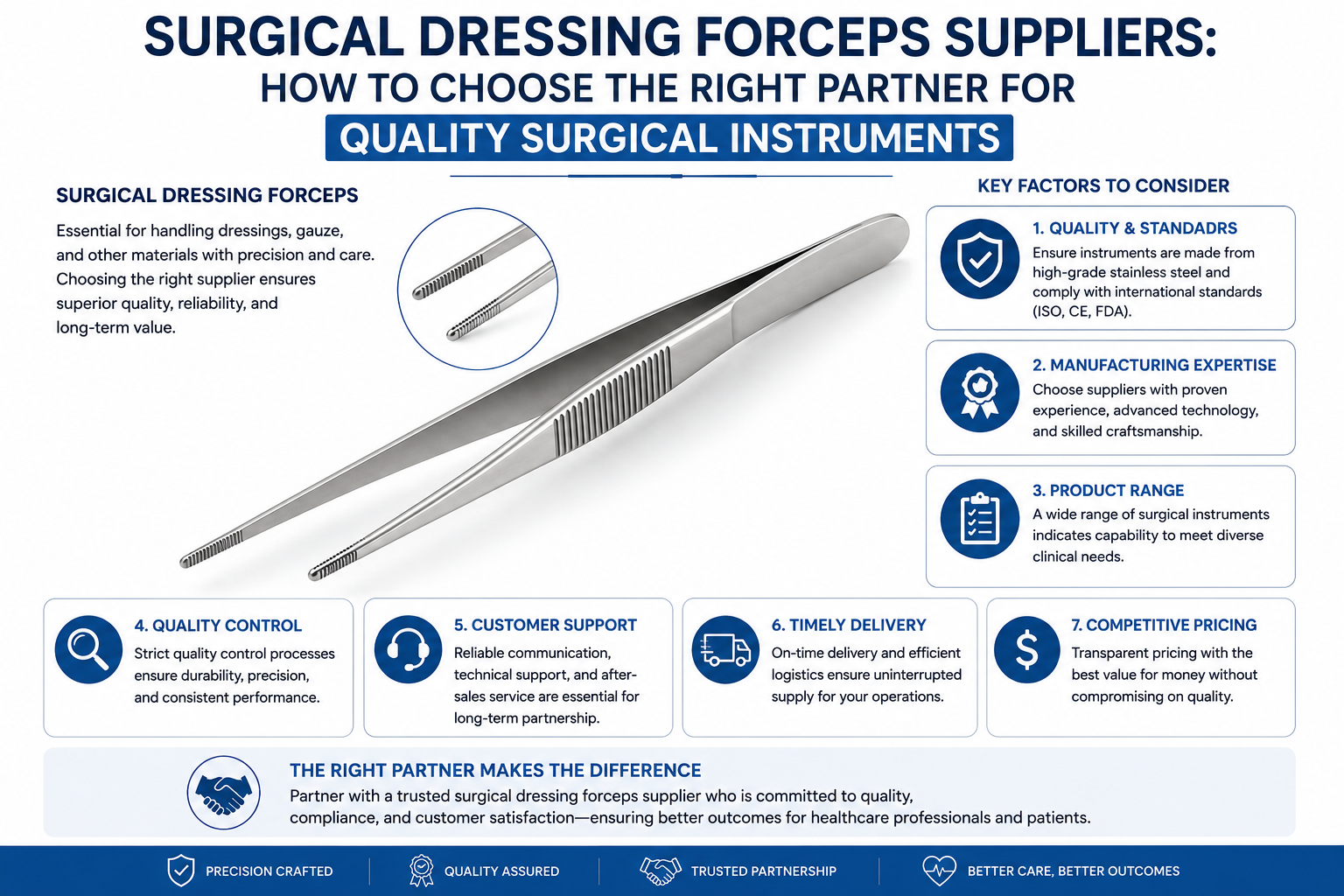 Surgical Dressing Forceps Suppliers | Quality Medical Instruments